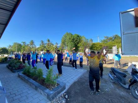 Perbekel Tinga-tinga Hadiri Senam Sehat, Peresmian Shelter Dermaga 3 dan Apel Hari Koperasi ke-78
